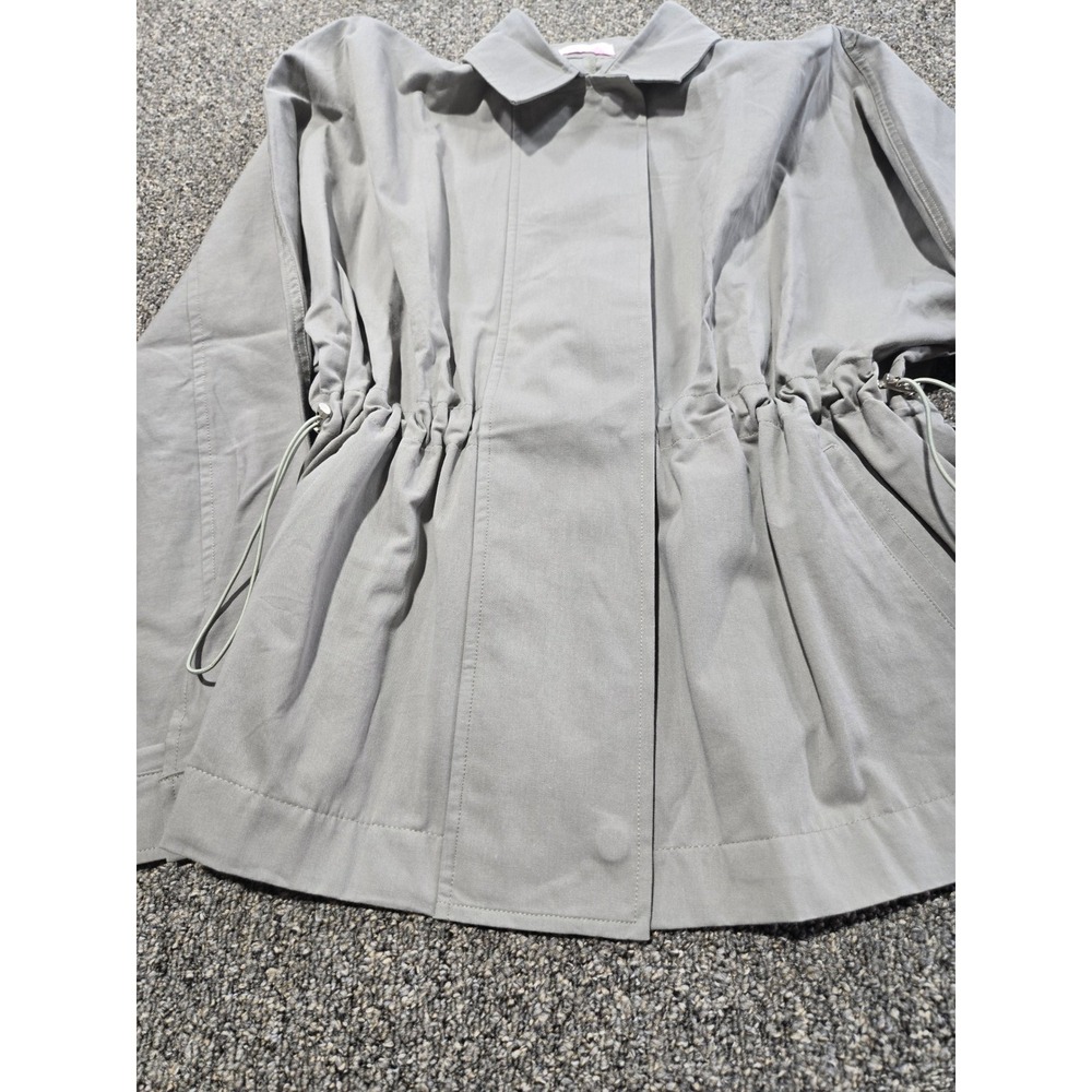 Pink Lily Sage Green Drawstring Utility Jacket 100% Cotton Womenn'sXS - Picture 7 of 15